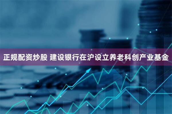 正规配资炒股 建设银行在沪设立养老科创产业基金